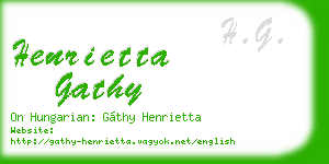 henrietta gathy business card