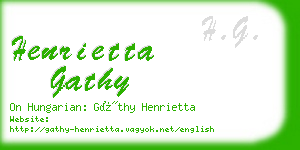 henrietta gathy business card